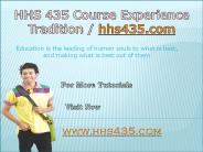 HHS 435 Course Experience Tradition / hhs435.com