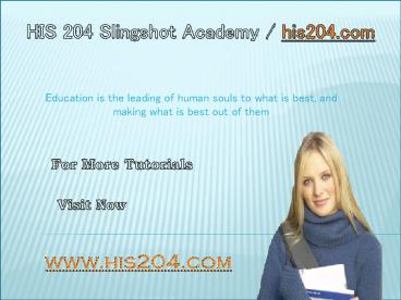 HIS 204 Slingshot Academy / his204.com