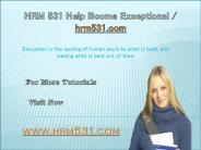 HRM 531 Help Bcome Exceptional / hrm531.com