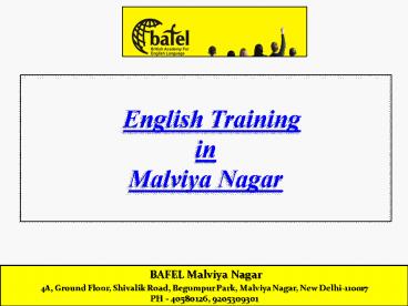 English Training in Malviya Nagar Delhi