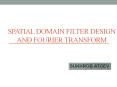 Spatial Domain Filter Design and Fourier Transform PowerPoint PPT Presentation