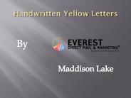 Handwritten Yellow Letters