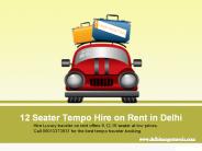 12 Seater Tempo Traveller on Rent