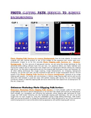 Photo Clipping Path Services to Remove Backgrounds