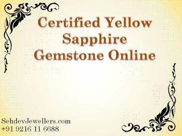 Certifed Yellow Sapphire Gemstone online