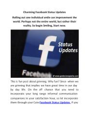 Charming Facebook Status Updates