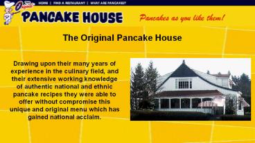 Old Fashioned Pancake House | Original Pancake House