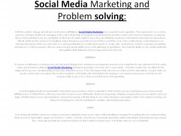 Social Media services