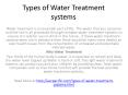 Types of Water Treatment systems (1) PowerPoint PPT Presentation