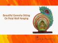 Beautiful Ganesha sitting on petal Wall Hanging PowerPoint PPT Presentation