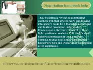 Dissertation homework help
