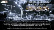 Mechanical engineering homework help