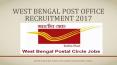 West Bengal Post Office Recruitment 2017, Apply Today PowerPoint PPT Presentation