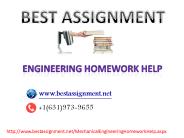 Engineering homework help