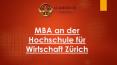 MBA an der Hochschule für Wirtschaft Zürich PowerPoint PPT Presentation