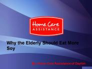 Why the Elderly Should Eat More Soy