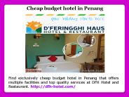 Budget hotel in Penang