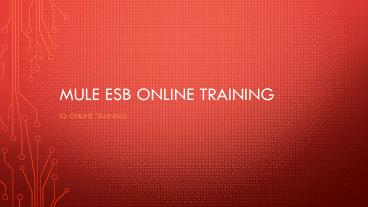 MULE ESB Online Training | IQ Online Training