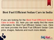 Best Fuel Efficient Sedan Cars in India