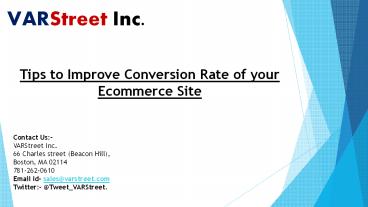 Tips to Improve Conversion Rate of your Ecommerce Site