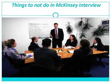Mckinsey Interview tips