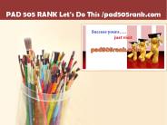 PAD 505 RANK Let's Do This /pad505rank.com