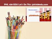 PHL 458 EDU Let's Do This /phl458edu.com