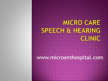 Best Speech & Hearing Clinic in Hyderabad