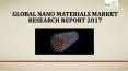 Global carbon nano materials market research report 2017 PowerPoint PPT Presentation