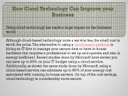 How Cloud Technology Can Improve your Business