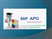 SAP APO online training