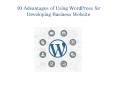10 Advantages of Using WordPress for Developing Business Website PowerPoint PPT Presentation