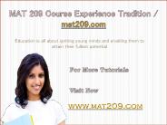 MAT 209 Course Experience Tradition / mat209.com