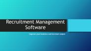 Recruitment Management Software