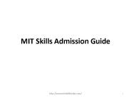 MITSkills Admission Guide