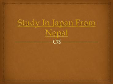 Study in Japan - Guide for International Students