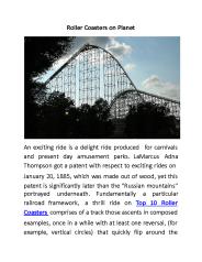 Roller Coasters on Planet