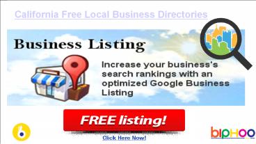 California Online Business Directory