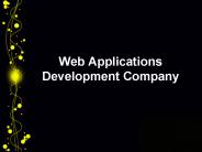 Web applications Development Company
