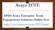 Avaya APDS 3171T dumps