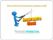 How to find out top insurance company in UAE