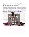 Style Guide: Choose the right footwear According to Your Dress!! PowerPoint PPT Presentation