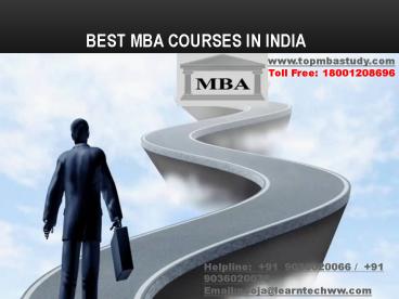 MBA COURSES IN BANGALORE, INDIA