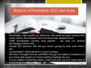 Boston Affordable SEO Services