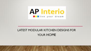 Latest modular kitchen designs for your home