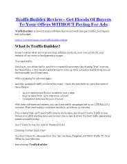 TrafficBuilder review - TrafficBuilder sneak peek features