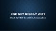 CBSE UGC NET Resutl 2017 PowerPoint PPT Presentation