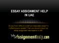 Essay Assignment Help in UAE PowerPoint PPT Presentation