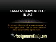 Essay Assignment Help in UAE