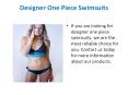 Designer One Piece Swimsuits PowerPoint PPT Presentation